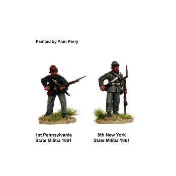 28mm Figuren Perry ACW115 Amerikanischer Bürgerkrieg Union Infanterie 1861-65 