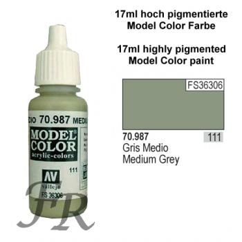 Vallejo Model Color - 111 Olivgrau (Medium Grey), 17 ml (70.987)