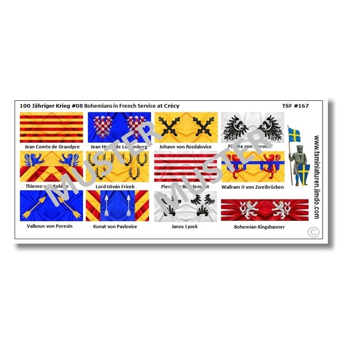 1:32 1:35 Medieval 100 Years of War Flags for all Manufacturers 