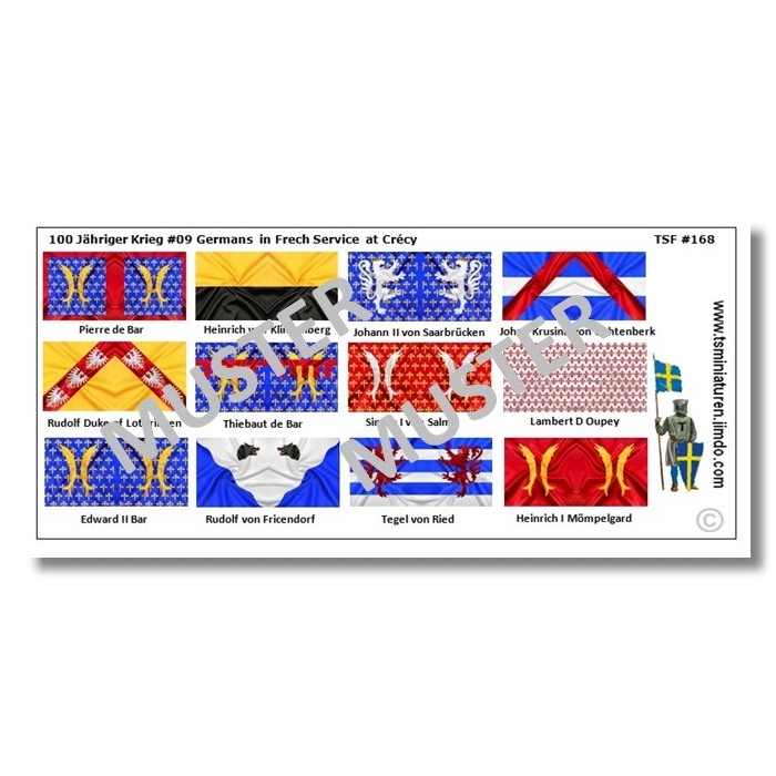 1:35 Medieval 100 Years of War Flags for all Manufacturers 1:32 